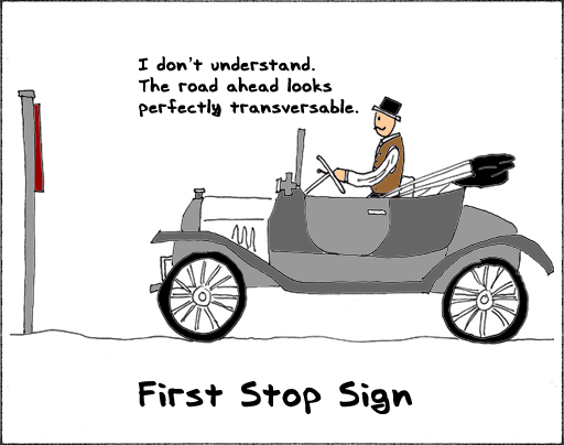 first stop sign