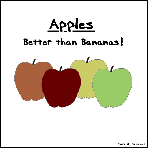apples bananas