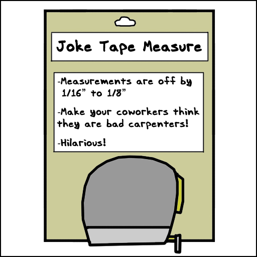 joke tape measure