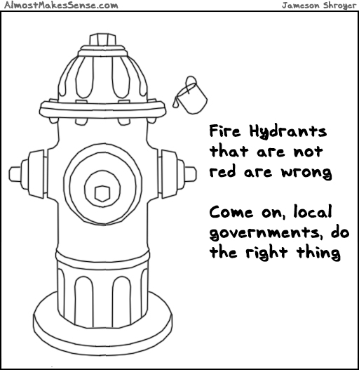 Red Fire Hydrants