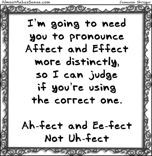 Affect Effect Pronounce