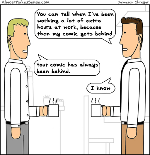 Comic Behind Work